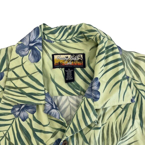 Mens Havana Jack’s Cafe Short Sleeve Hawaiian Camp Shirt Sz M Floral 100% Rayon - Picture 4 of 6